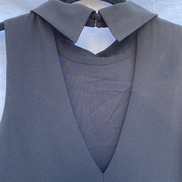 Eliza J Black Sleeveless Dress With Collar - Picture 8 of 11